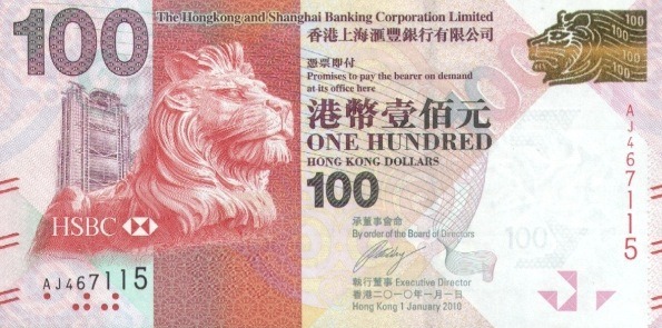 100 dolarów honkońskich