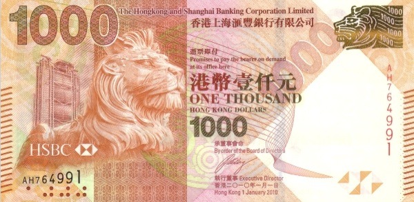 1000 dolarów honkońskich